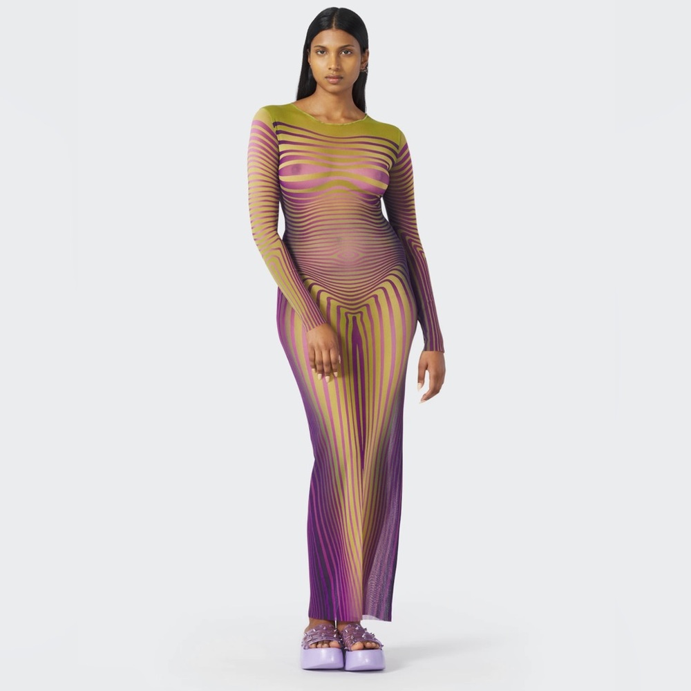 Jean Paul Gaultier - Flower Collection long- sleeved dress